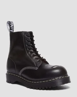 Dr. Martens Boots 1460 Pascal Bex Steel Toe En Cuir à Lacets Noir — Overdrive Fashion