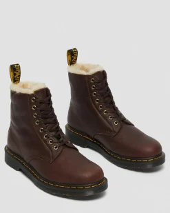 Dr. Martens BOOTS 1460 PASCAL EN CUIR DOUBLÉES DE FOURRURE SYNTHÉTIQUE Cask — Ambassador Best Sale