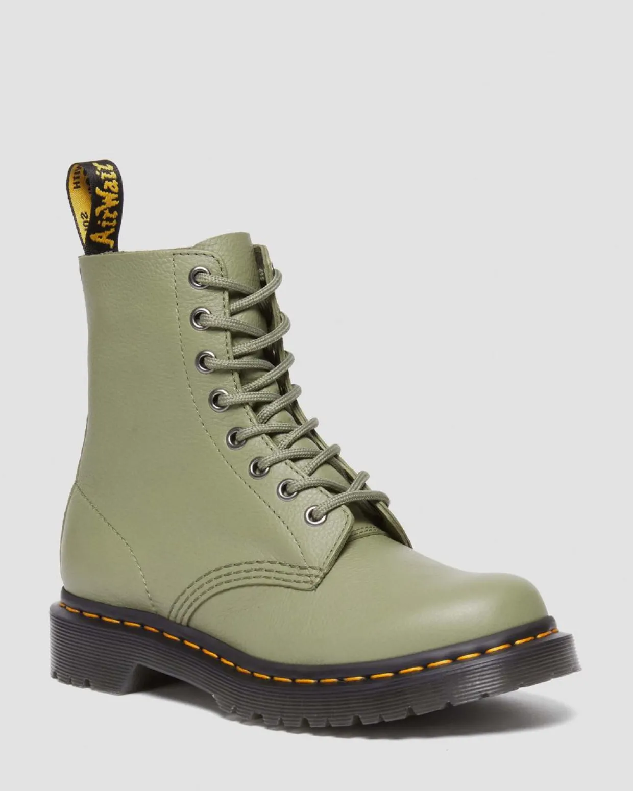 Dr. Martens Boots 1460 Pascal En Cuir Virginia Muted Olive — Virginia Fashion
