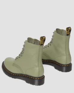 Dr. Martens Boots 1460 Pascal En Cuir Virginia Muted Olive — Virginia Fashion