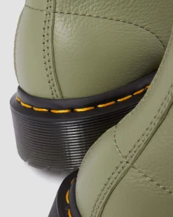 Dr. Martens Boots 1460 Pascal En Cuir Virginia Muted Olive — Virginia Fashion