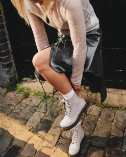 Dr. Martens Boots 1460 Pascal En Cuir Virginia VINTAGE TAUPE — Virginia Cheap