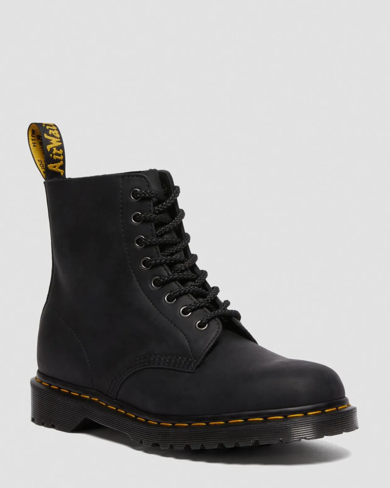 Dr. Martens Boots 1460 Pascal En Cuir Waxed Full Grain à Lacets Noir — Waxed Full Grain Shop