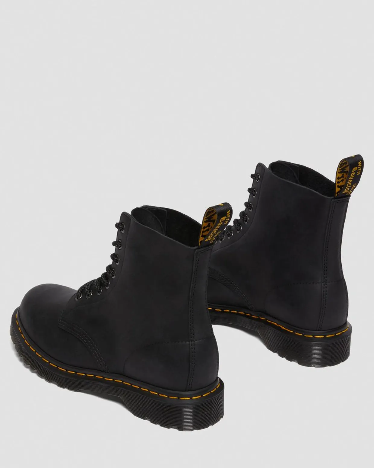 Dr. Martens Boots 1460 Pascal En Cuir Waxed Full Grain à Lacets Noir — Waxed Full Grain Shop