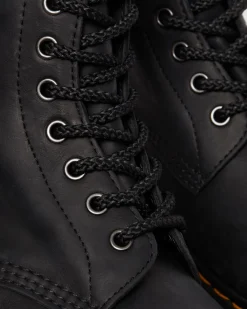 Dr. Martens Boots 1460 Pascal En Cuir Waxed Full Grain à Lacets Noir — Waxed Full Grain Shop