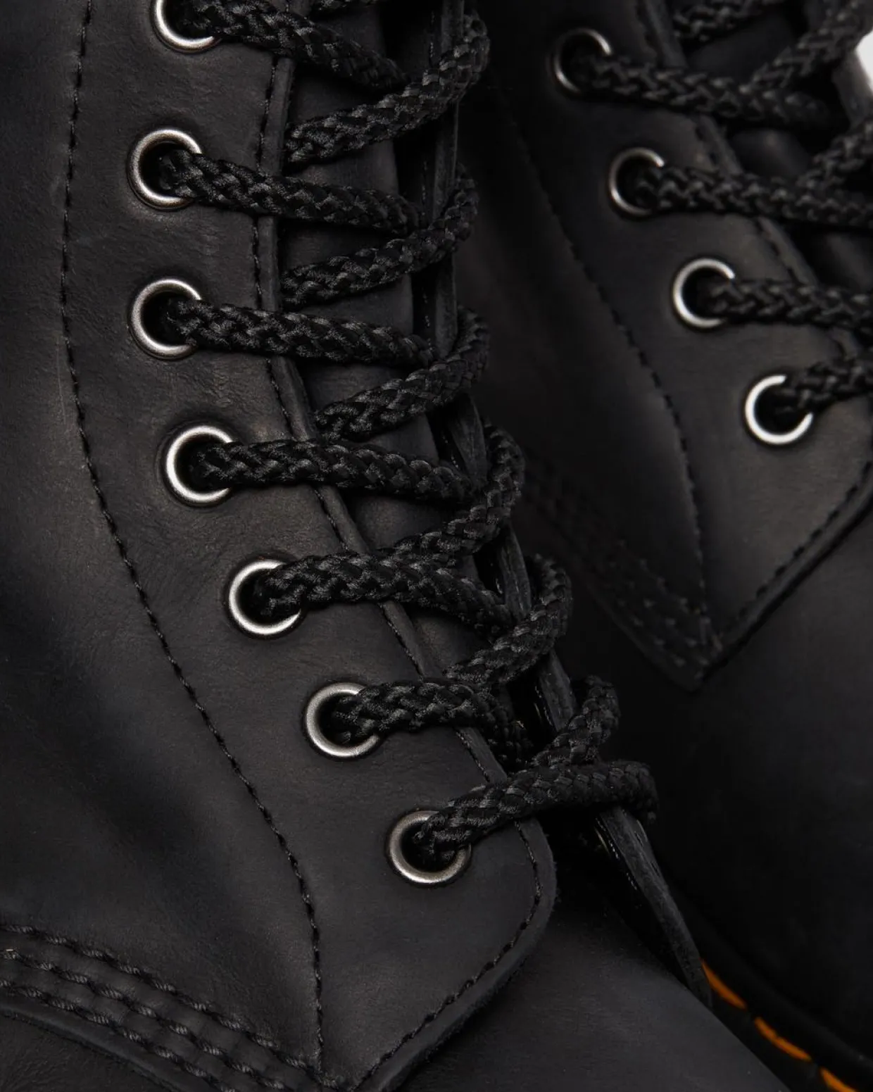 Dr. Martens Boots 1460 Pascal En Cuir Waxed Full Grain à Lacets Noir — Waxed Full Grain Shop