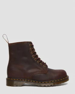 Dr. Martens Boots 1460 Pascal En Cuir Waxed Full Grain à Lacets Chestnut — Waxed Full Grain Hot