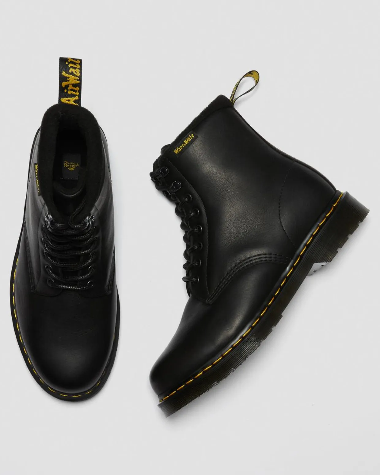 Dr. Martens Boots 1460 Pascal WarmWair En Cuir Valor WP Noir — Valor Wp New