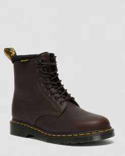 Dr. Martens Boots 1460 Pascal WarmWair En Cuir Valor WP Marron foncé — Valor Wp Cheap