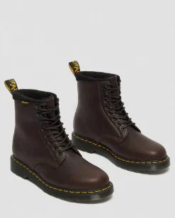 Dr. Martens Boots 1460 Pascal WarmWair En Cuir Valor WP Marron foncé — Valor Wp Cheap