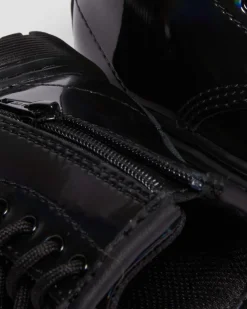 Dr. Martens Boots 1460 Rainbow En Cuir à Lacets Pour Tout-petit Noir — Rainbow Patent Fashion
