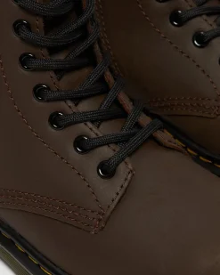 Dr. Martens BOOTS 1460 SERENA À DOUBLURE EN FOURRURE SYNTHÉTIQUE JUNIOR Marron foncé — Mohawk Hot