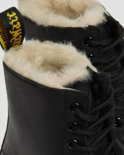 Dr. Martens Boots 1460 Serena Doublées De Fourrure Synthétique Noir — Burnished Wyoming Discount