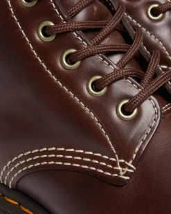 Dr. Martens Boots 1460 Serena En Cuir Fourrées à Lacets Dark Brown Discount