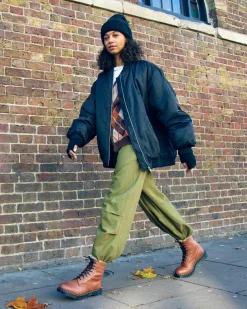 Dr. Martens Boots 1460 Serena En Cuir Fourrées à Lacets Camel — Farrier Cheap