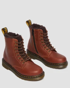 Dr. Martens Boots 1460 Serena En Cuir Junior LIGHT BROWN — Republic Waterproof Best
