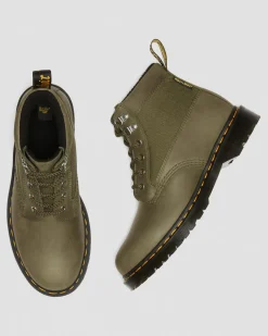 Dr. Martens Boots 101 Streeter En Cuir Olive — Streeter+Extra Tough 50/50 Best Sale