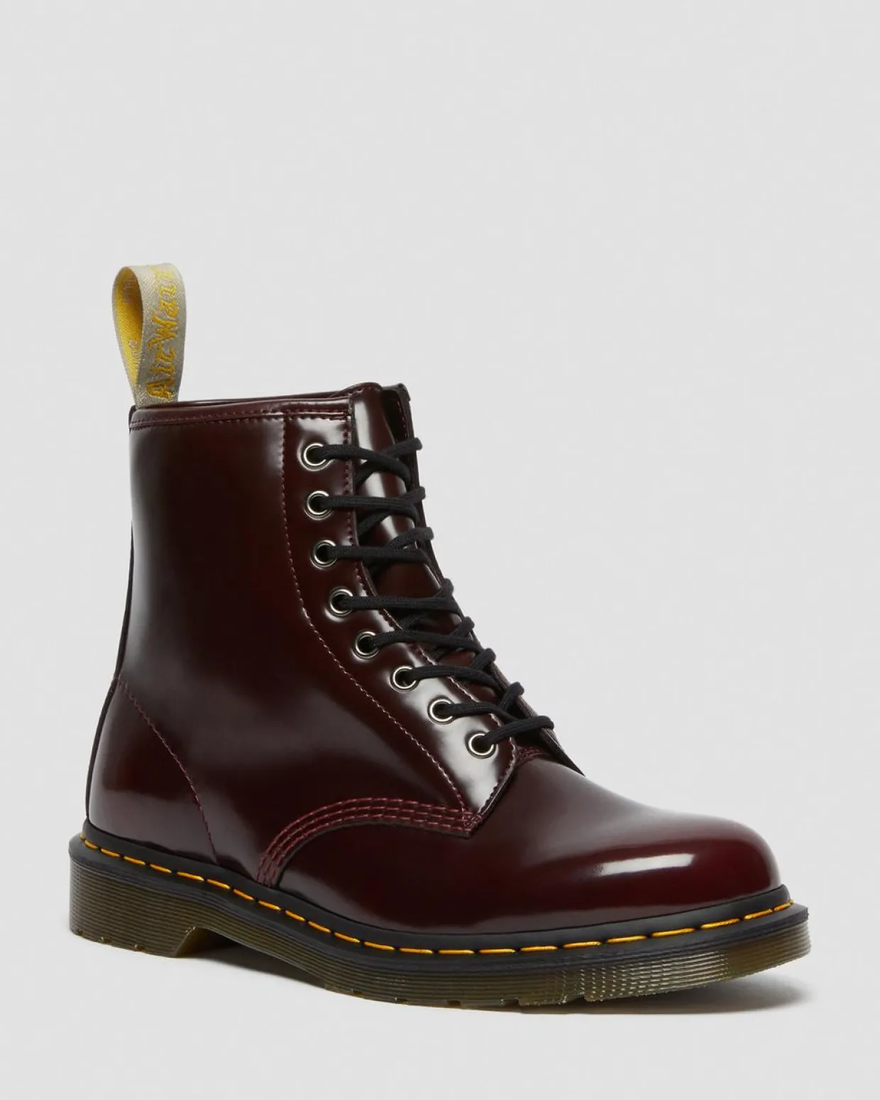 Dr. Martens Boots 1460 Vegan à Lacets Rouge Cherry Red — Oxford Rub Off Best