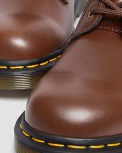 Dr. Martens Boots 1460 Vegan Borg Doublées à Lacets BROWN — Norfolk Vegan Flash Sale