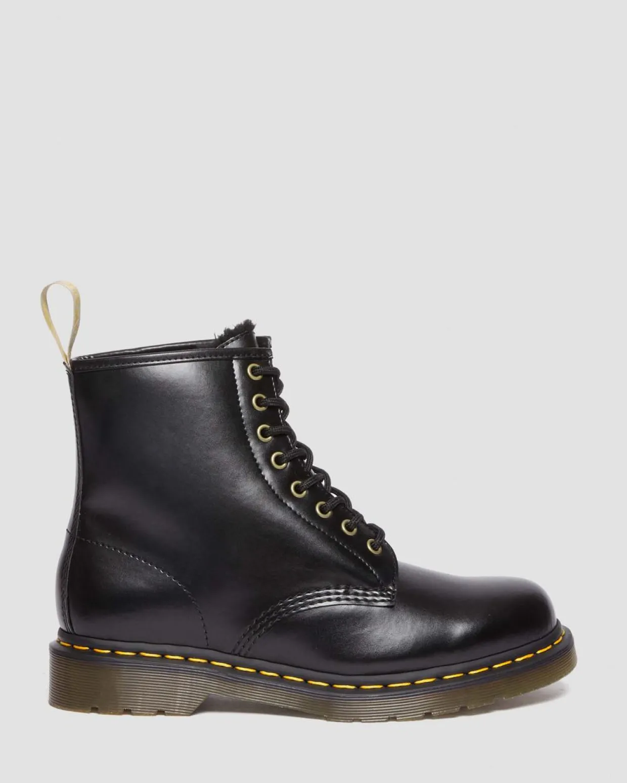 Dr. Martens Boots 1460 Vegan Borg Doublées à Lacets Noir — Norfolk Vegan Outlet