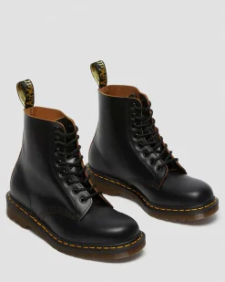 Dr. Martens Boots 1460 Vintage En Cuir Quilon Noir — Quilon Discount