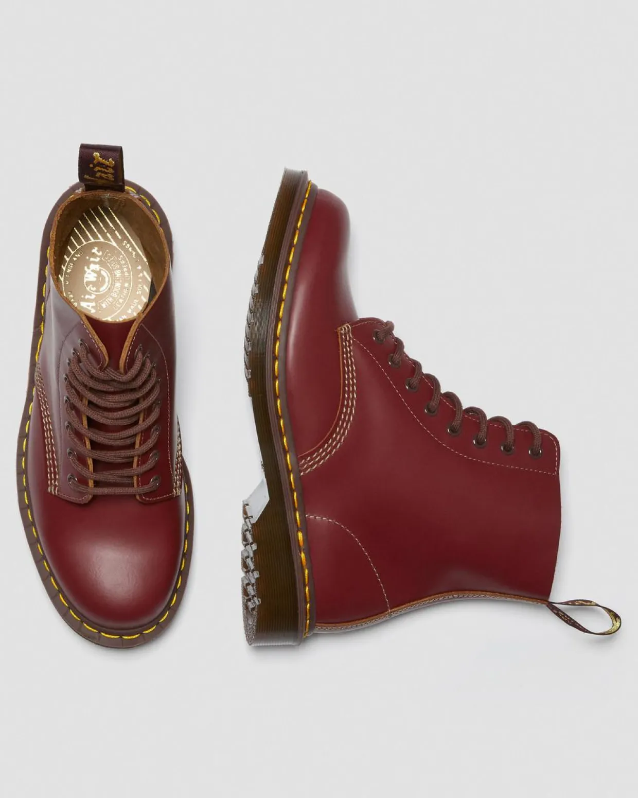 Dr. Martens Boots 1460 Vintage En Cuir Quilon Rouge — Quilon Sale