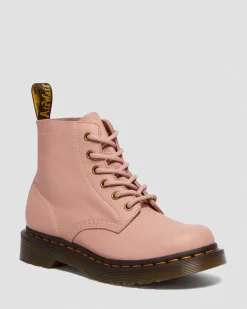 Dr. Martens Boots Basses 101 Unbound En Cuir Virginia Peach Beige — Virginia Sale