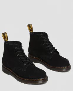 Dr. Martens Boots Basses 101 Unbound En Daim Noir — E H Suede+E H Suede Mb Clearance