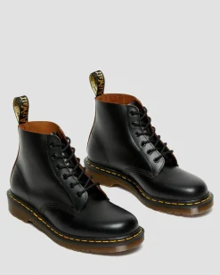 Dr. Martens Boots Basses 101 Vintage En Cuir Quilon Noir — Quilon Shop