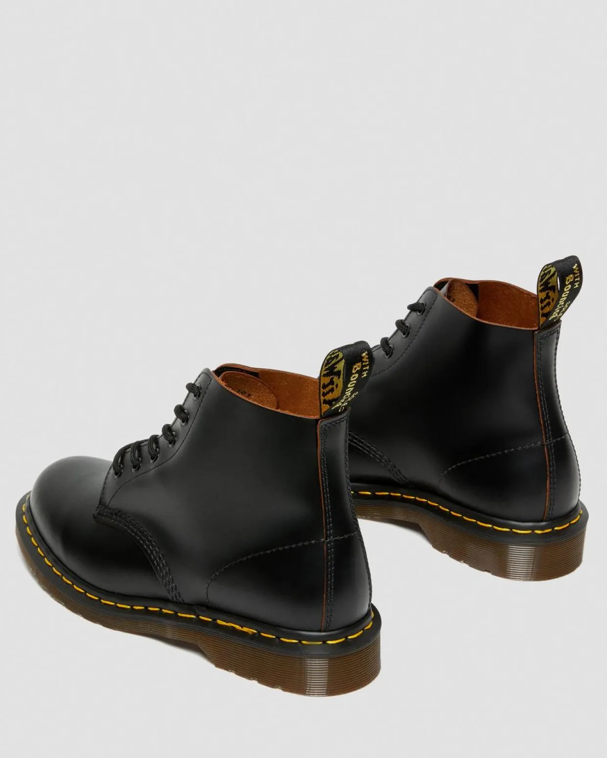 Dr. Martens Boots Basses 101 Vintage En Cuir Quilon Noir — Quilon Shop