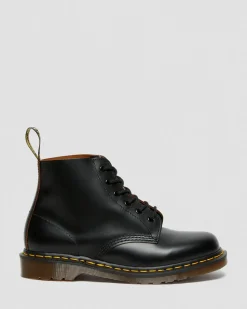 Dr. Martens Boots Basses 101 Vintage En Cuir Quilon Noir — Quilon Shop