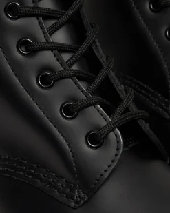 Dr. Martens Boots Basses 101 Yellow Stitch En Cuir Smooth Noir — Smooth Leather Shop