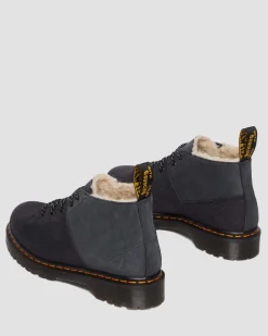 Dr. Martens Boots Basses Church En Cuir Nubuck à Lacets BLACK Outlet