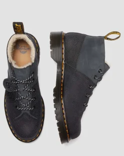 Dr. Martens Boots Basses Church En Cuir Nubuck à Lacets BLACK Outlet