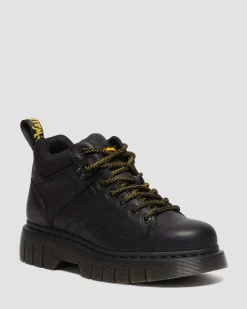 Dr. Martens Boots Basses Woodard En Cuir à Lacets Noir — Grizzly Discount