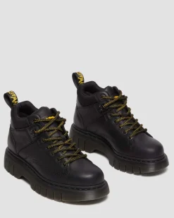 Dr. Martens Boots Basses Woodard En Cuir à Lacets Noir — Grizzly Discount