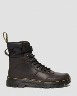 Dr. Martens Boots Casual Combs Tech En Cuir Crazy Horse Marron foncé — Crazy Horse Store