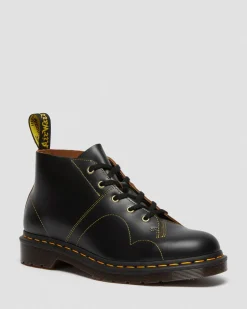 Dr. Martens Boots Church Basses En Cuir Vintage Smooth Noir — Vintage Smooth Clearance