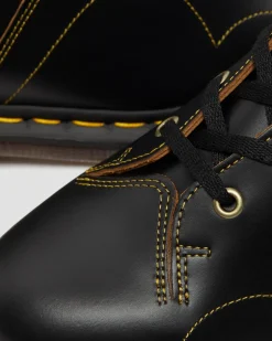 Dr. Martens Boots Church Basses En Cuir Vintage Smooth Noir — Vintage Smooth Clearance