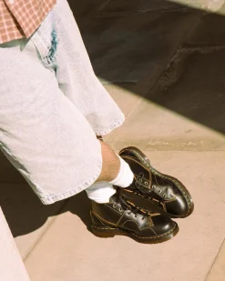 Dr. Martens Boots Church Basses En Cuir Vintage Smooth Noir — Vintage Smooth Clearance