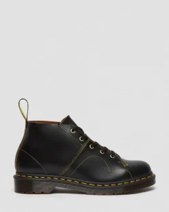 Dr. Martens Boots Church Basses En Cuir Vintage Smooth Noir — Vintage Smooth Clearance