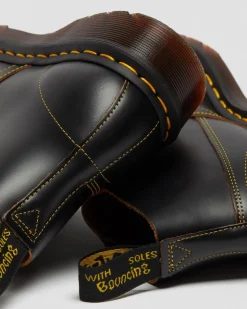 Dr. Martens Boots Church Basses En Cuir Vintage Smooth Noir — Vintage Smooth Clearance
