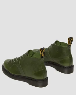 Dr. Martens Boots Church Monkey En Cuir Buckingham Seaweed — Buckingham Cheap