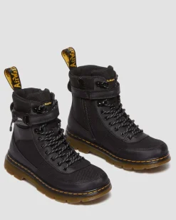 Dr. Martens Boots Combs Tech Extra Tough Poly Junior Noir — Extra Tough 50/50+Rubbery Discount
