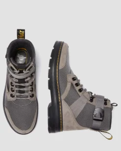 Dr. Martens Boots Combs Tech II Doublées De Polaire NICKEL GREY — Buffbuck Two Tone Nylon Online