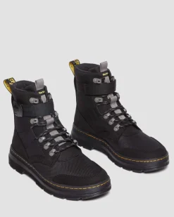 Dr. Martens Boots Combs Tech II Doublées De Polaire BLACK — Buffbuck Two Tone Nylon Outlet