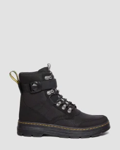 Dr. Martens Boots Combs Tech II Doublées De Polaire BLACK — Buffbuck Two Tone Nylon Outlet