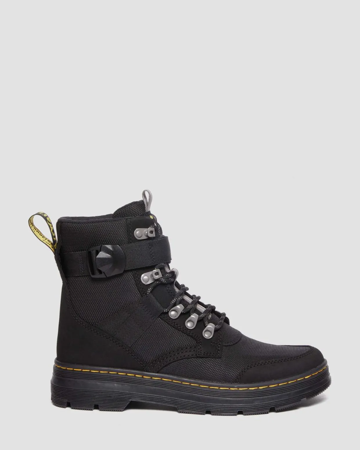 Dr. Martens Boots Combs Tech II Doublées De Polaire BLACK — Buffbuck Two Tone Nylon Outlet
