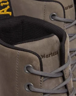 Dr. Martens Boots Crewson En Cuir à Lacets GUNMETAL — Buffbuck Hot