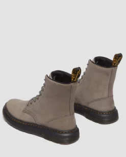 Dr. Martens Boots Crewson En Cuir à Lacets GUNMETAL — Buffbuck Hot